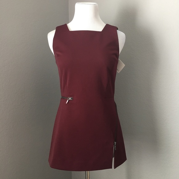 Halogen Square Neck Vest Lon Line Zip Top Blouse Sleeveless XS 0 2 XXS - Picture 3 of 6